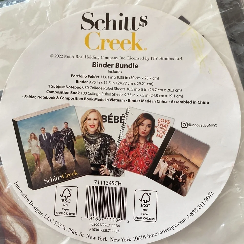 Schitt's Creek Binder Bundle NEW Unopened